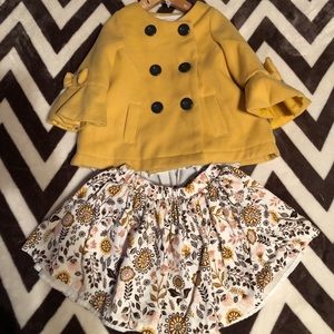 Peacoat & Skirt Set